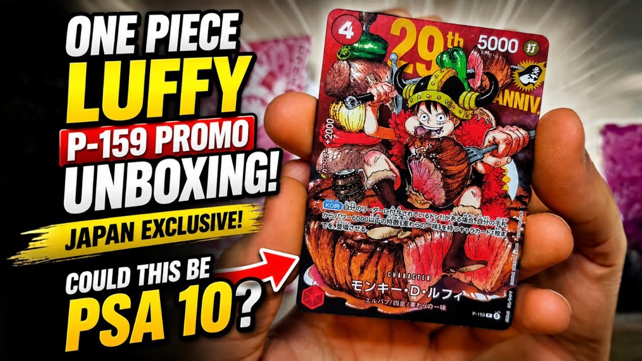ONE PIECE Luffy P-159 Promo Card Unboxing | Weekly Shonen Jump #33 Japan Exclusive