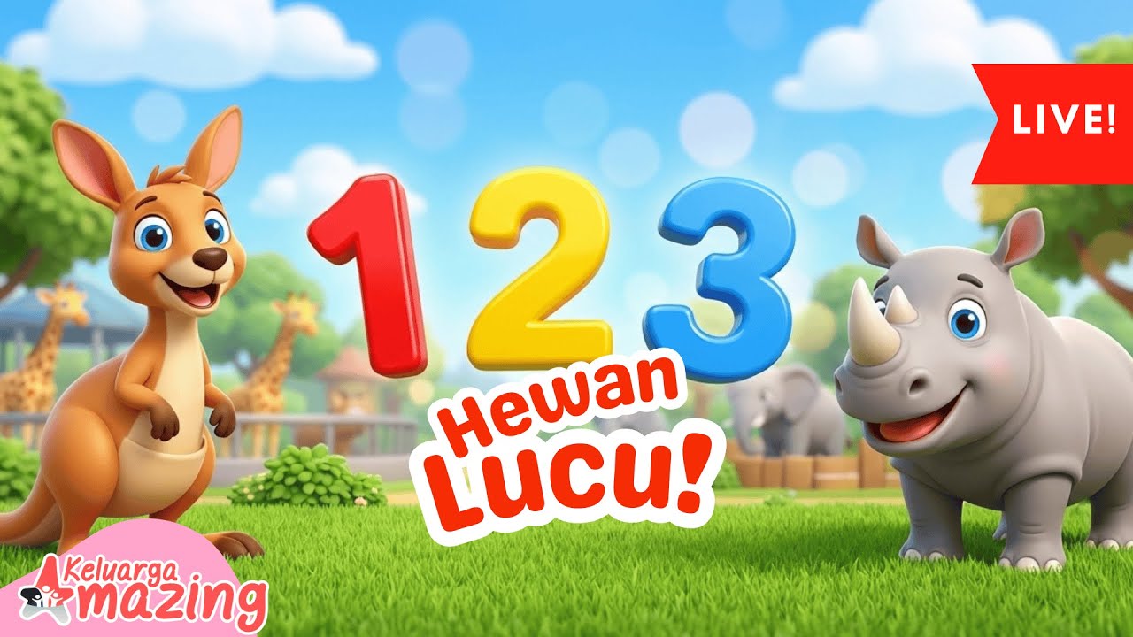 🔴 LIVE Belajar Angka 1–10 & Nama Hewan Lucu untuk Anak PAUD & TK 🔢🐾 | Edukasi Interaktif
