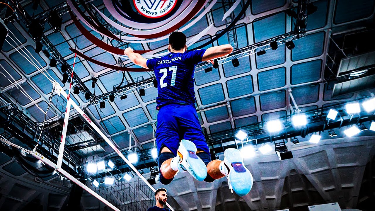 Volleyball Giant | 220 cm Height | Monstrous Spikes by Maxim Sapozhkov | First Channel Cup 2024