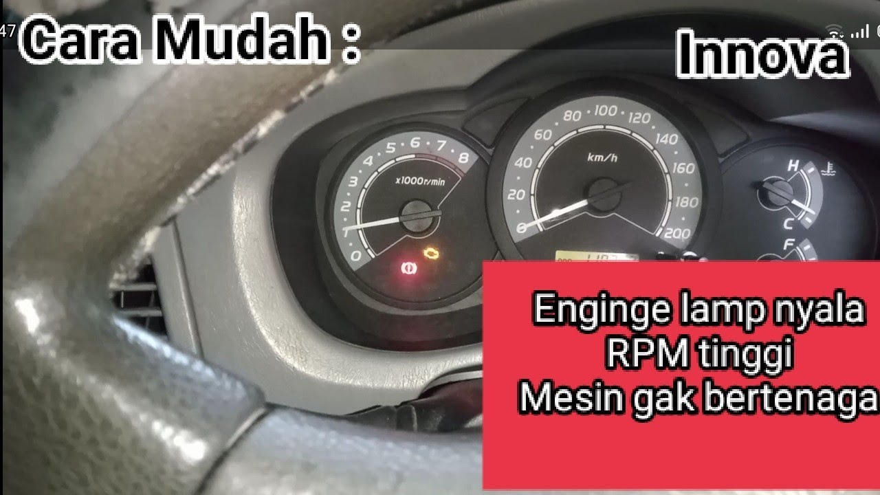 Innova bensin - Enginge lamp nyala - RPM tinggi - Mesin gak bertenaga #innova #innovabensin #toyota