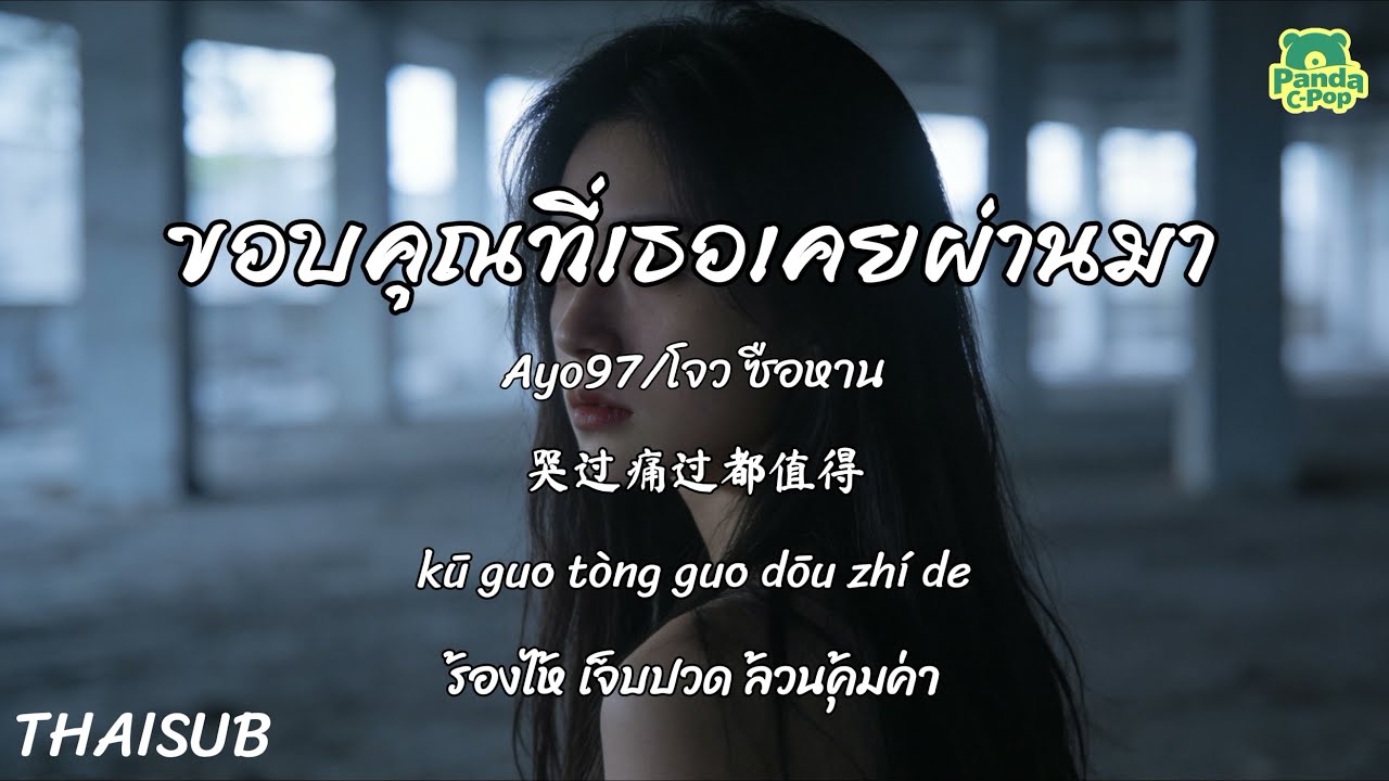 [ซับไทย+พินอิน] ขอบคุณที่เธอเคยผ่านมา 感谢你曾来过 - Ayo97/โจว ซือหาน | เพลงจีนแปลไทย