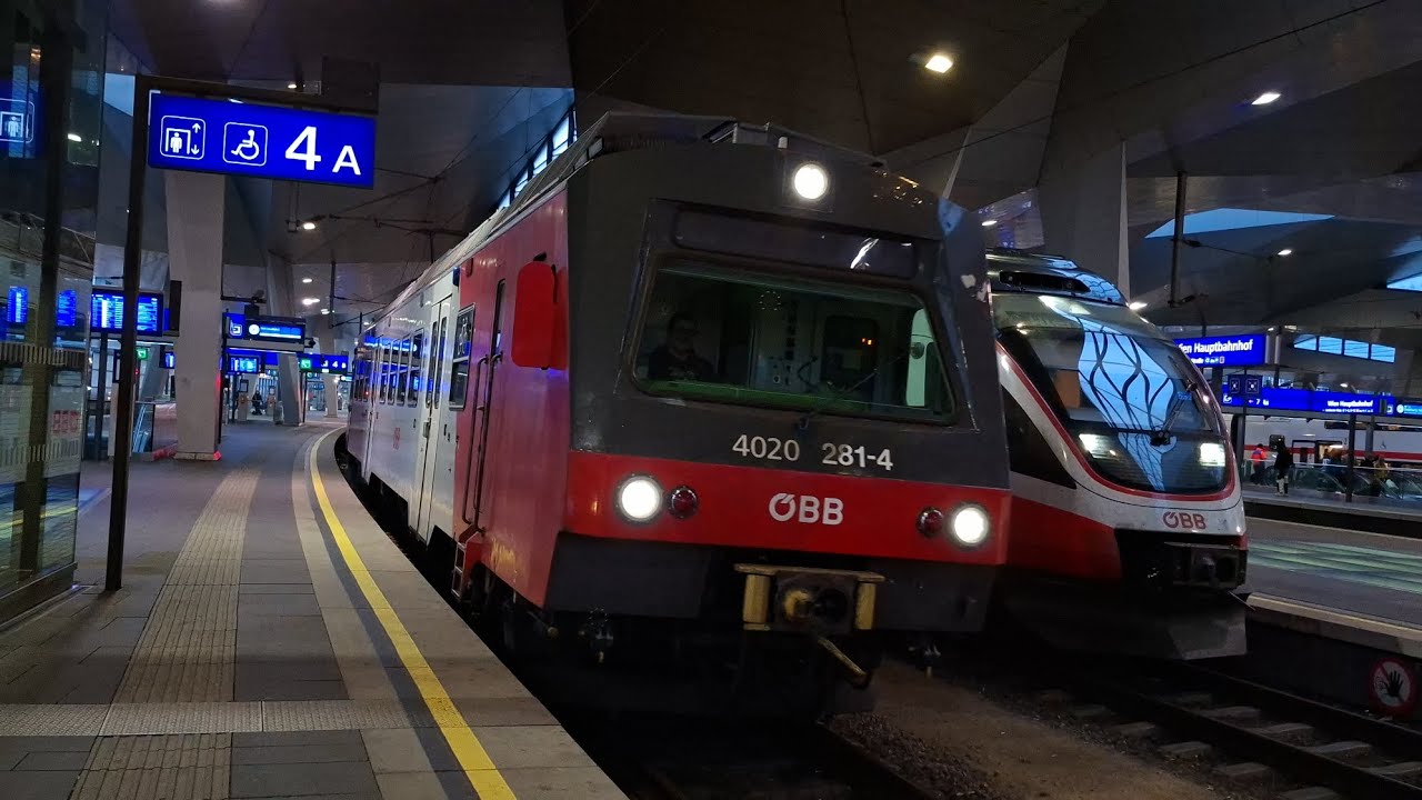Ausfahrt Einziehfahrt 4020.281 aus Wien Hbf. 