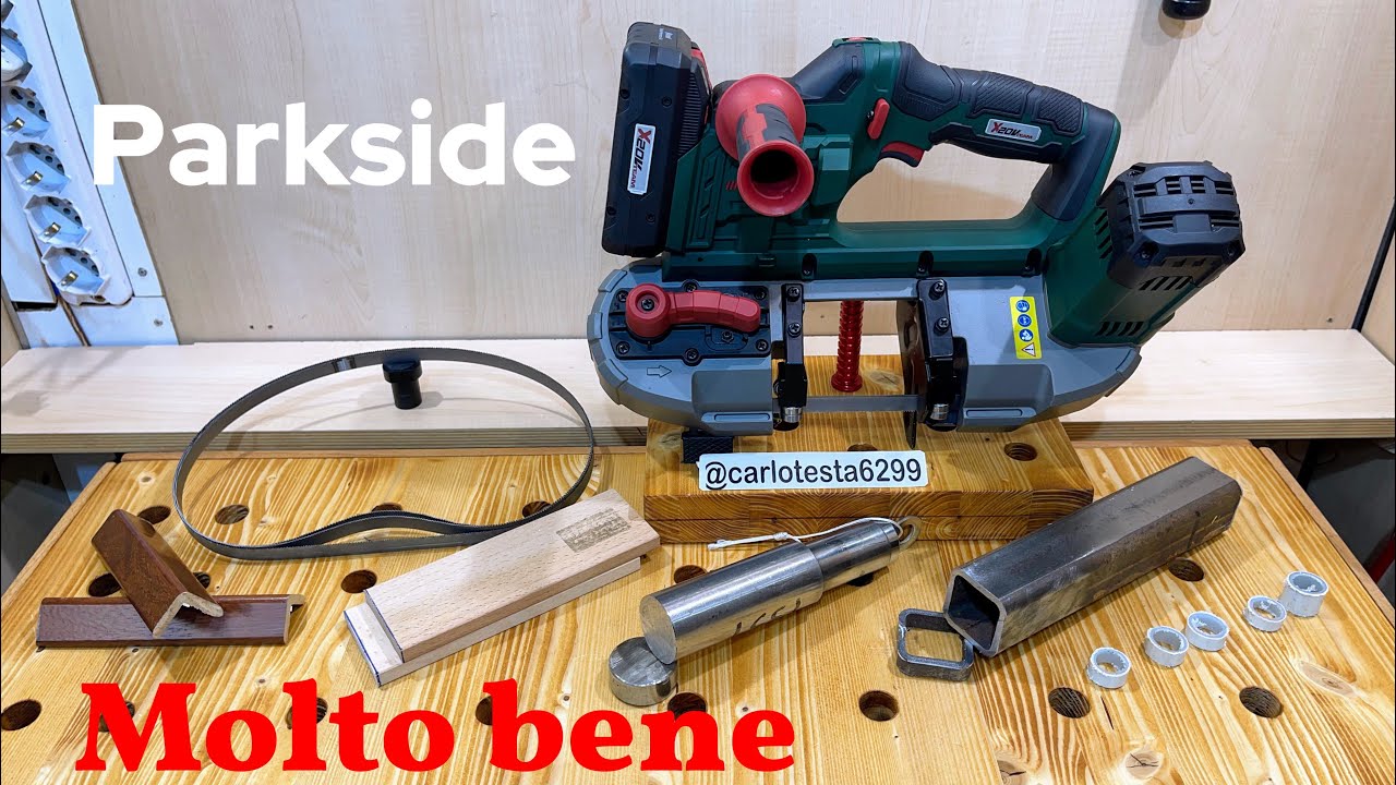 Parkside sega a nastro ricaricabile 20 V Lidl PMBA 20 Li recensione e test