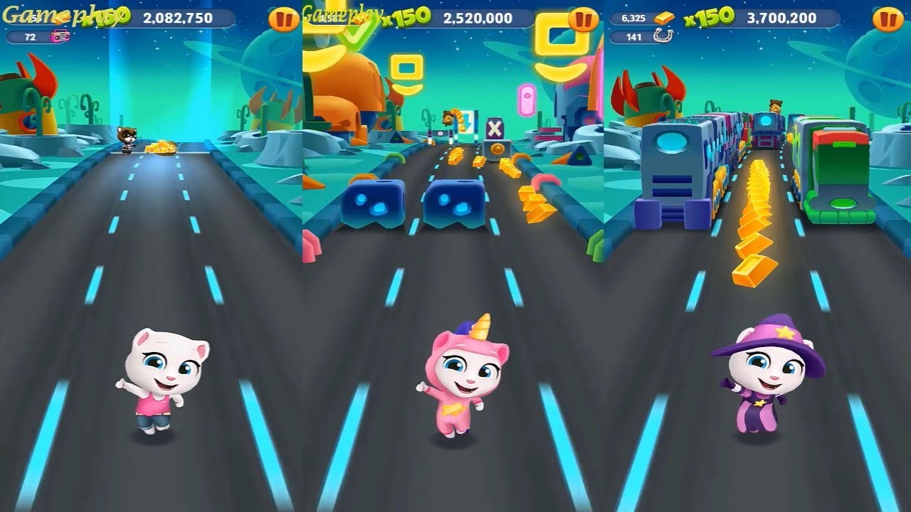 TALKING TOM GOLD RUN HALLOWEEN 2020 Talking Angela VS UNICORN ANGELA  VS WITCH ANGELA VS Boss Fight
