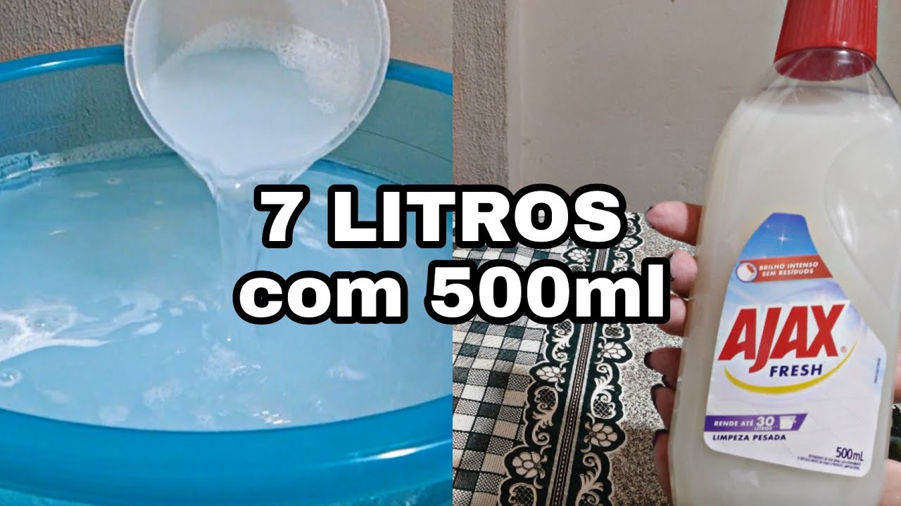 FAÇA 7 LITROS DE AJAX LIMPEZA PESADA usando apenas 500 ml