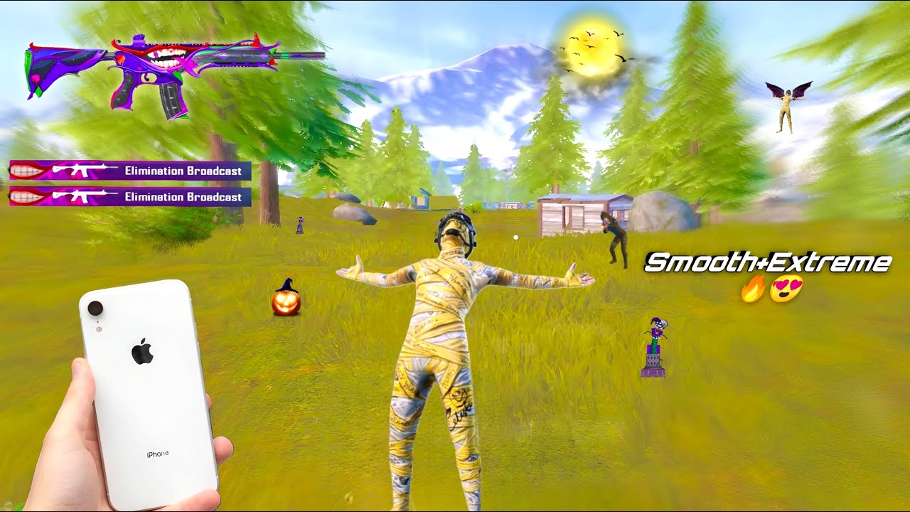 iPhone XR 😍 Smooth+Extreme  / 4 Finger + Gyroscope 🔥/ iPhone XR Pubg Test 2024