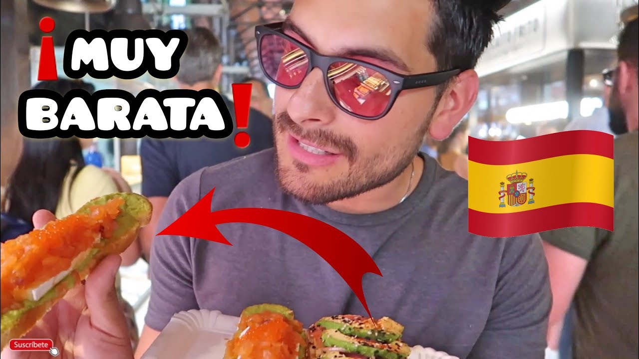 PROBANDO COMIDA de MERCADO en ESPAÑA! ¡Comen Como REYES!