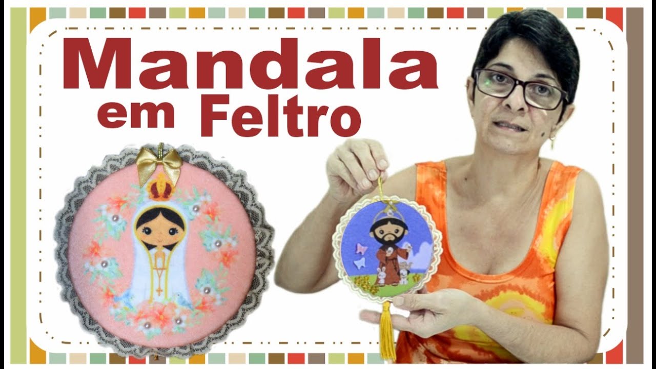 Como fazer mandala em feltro personalizado (PASSO A PASSO) | Andréa Macabu