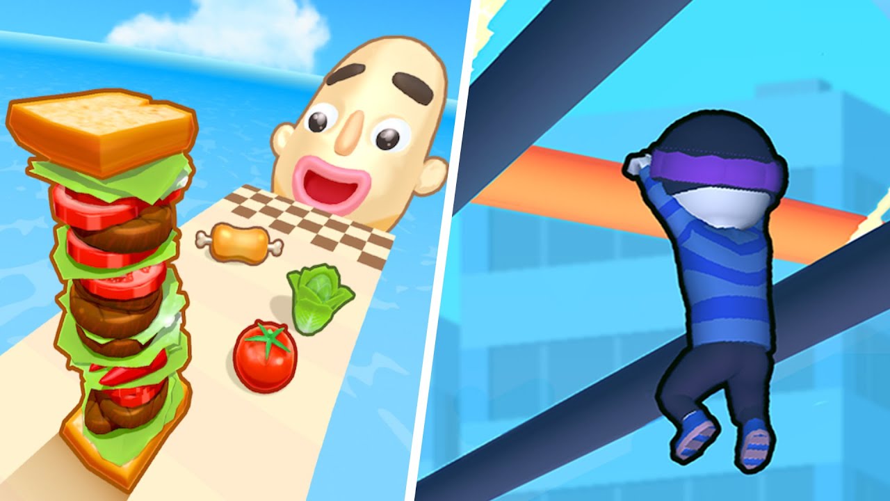 Sandwich Runner 🆚 Roof Rails🧿🌺🌈Walkthrough Android IOS 2025 New Update Gameplay HT26