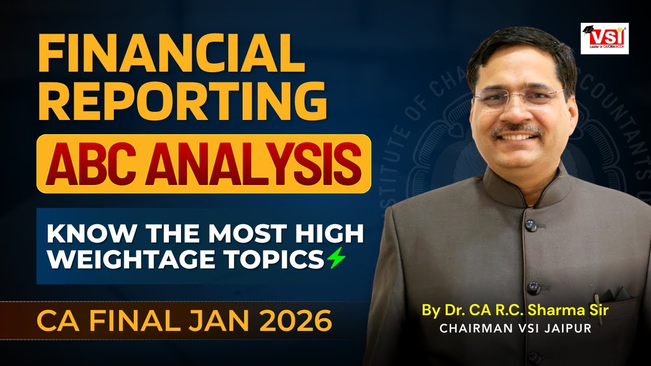 ABC Analysis of CA Final Financial Reporting &ndash; Know the Most High Weightage Topics for Jan 2026! 🎯
