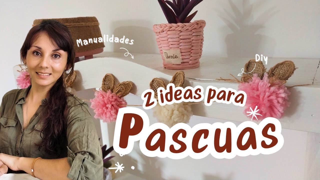 2 ideas para decorar en pascua ~ easter diy decor #guirnalda #easter #decoeaster