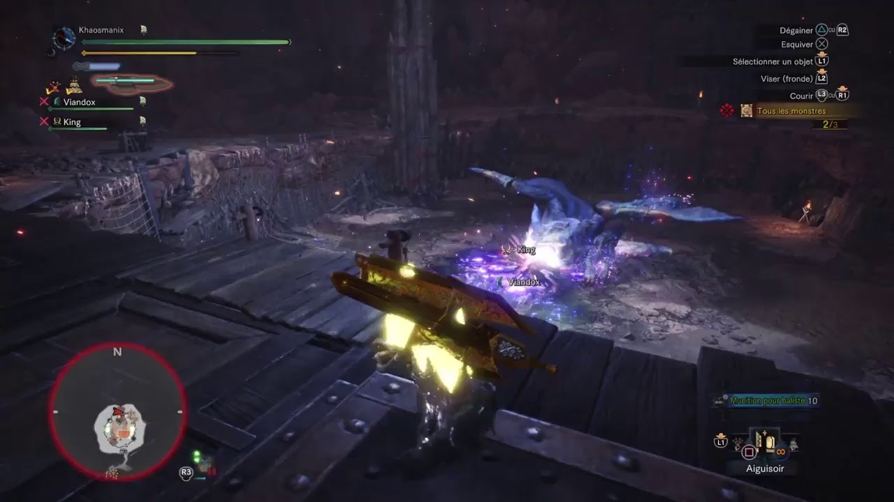 Monster Hunter world combat d'arène odogaron Deviljo et Lunastra