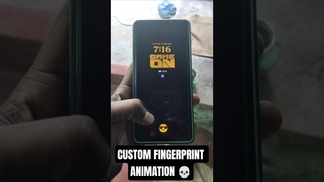 Realme Mobile Custom Fingerprint Animation 💀 #realme #fingerprintanimation #emoji