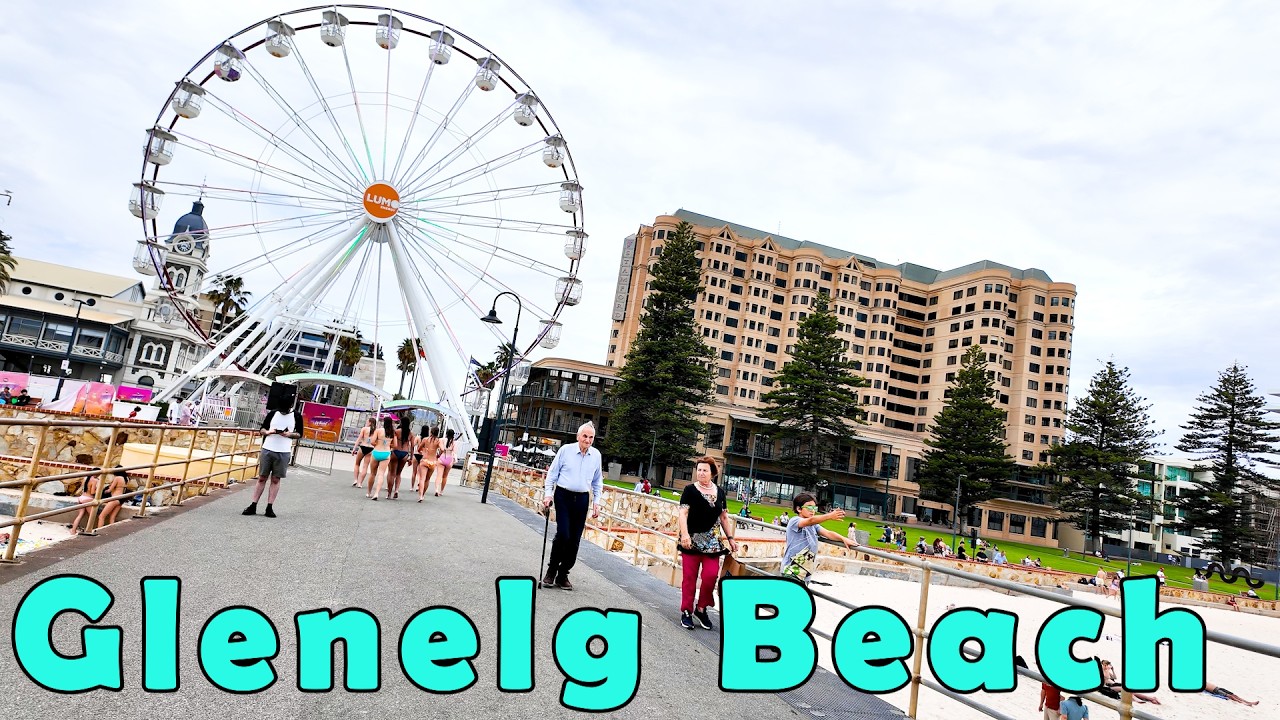 Adelaide Australia Walking Tour - Iconic Glenelg Beach | 4k HDR