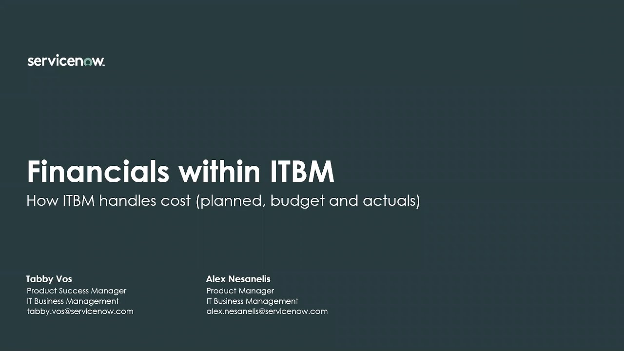ITBM Office Hour 17 - ITBM Financials – Financial Capabilities – Capex vs Opex, Budgeting