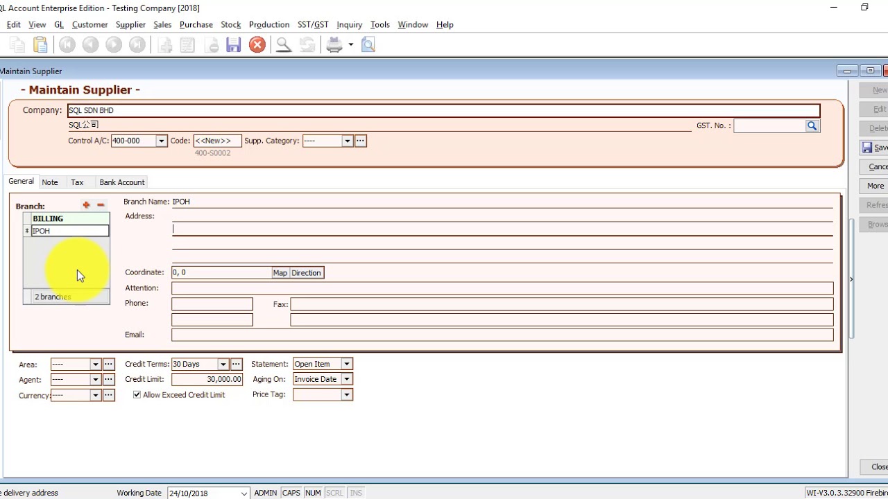 SQL Accounting Software Tutorial 007 Maintain Supplier