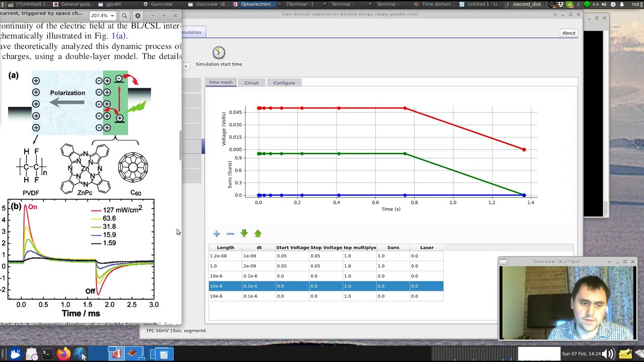 Simulating optoelectronic sensors made from polymers.
