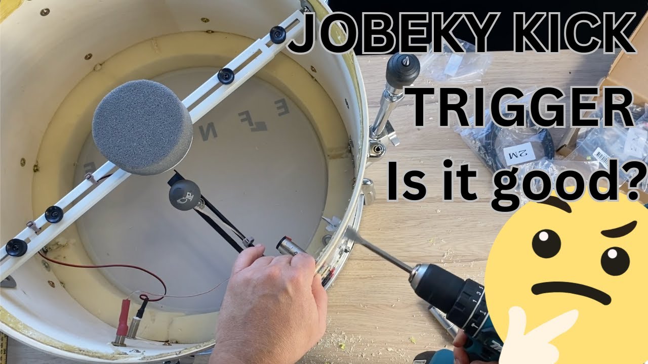 Jobeky kick trigger unboxing, installation, and testing, PLUS using kick drum for cable management!