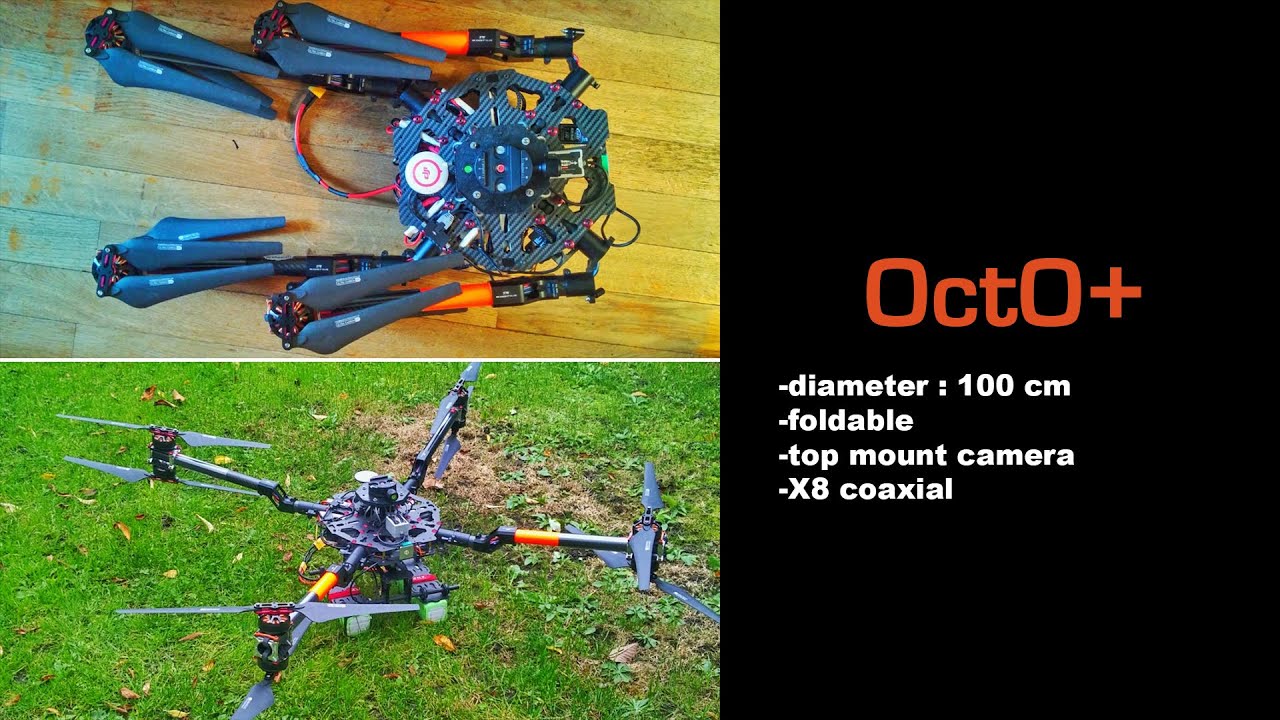 OctO+ maiden flight (DIY freefly alta : custom foldable X8 heavy lift drone with top mount camera)