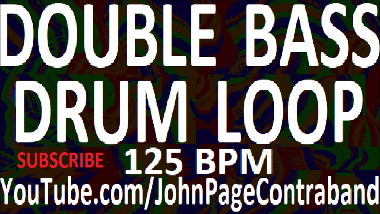 HOUR LONG Double Bass Drum Loop 125 bpm Metal Jam Track