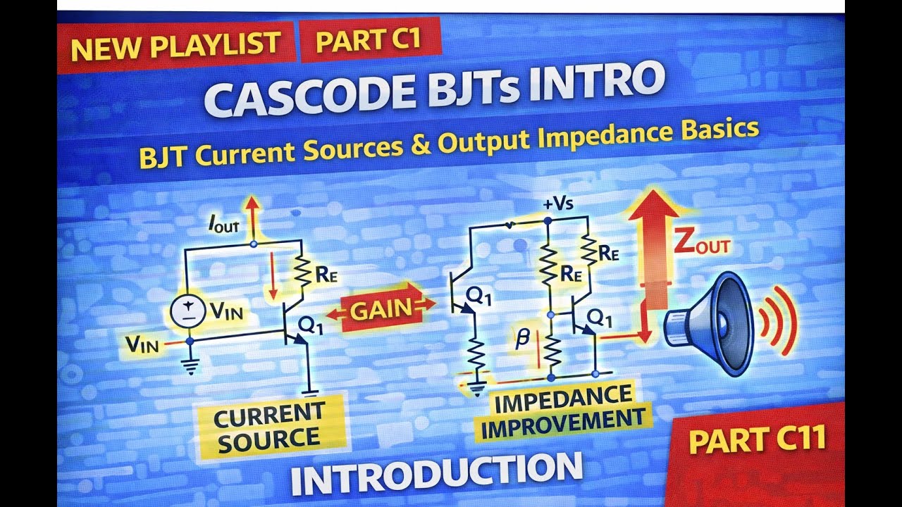 Cascode BJTs Explained (Part C1): BJT Current Sources & Output Impedance Basics