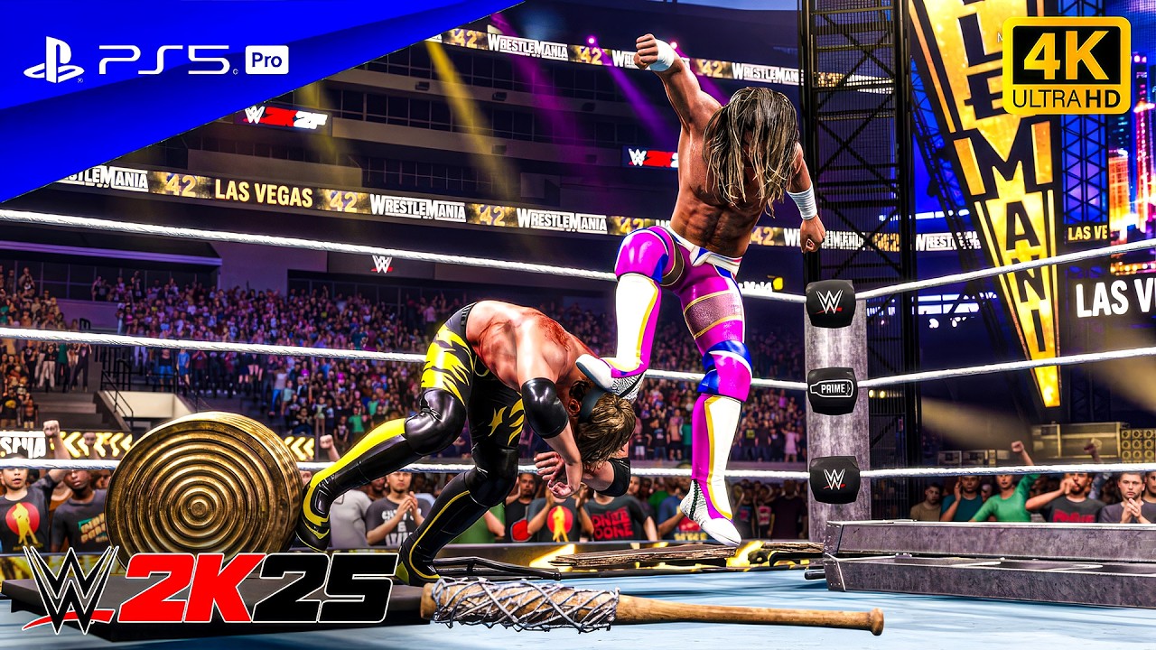 WWE 2K25 - Seth Rollins vs. Logan Paul - No Holds Barred Match at Wrestlemania 42 | PS5™ Pro [4K60]