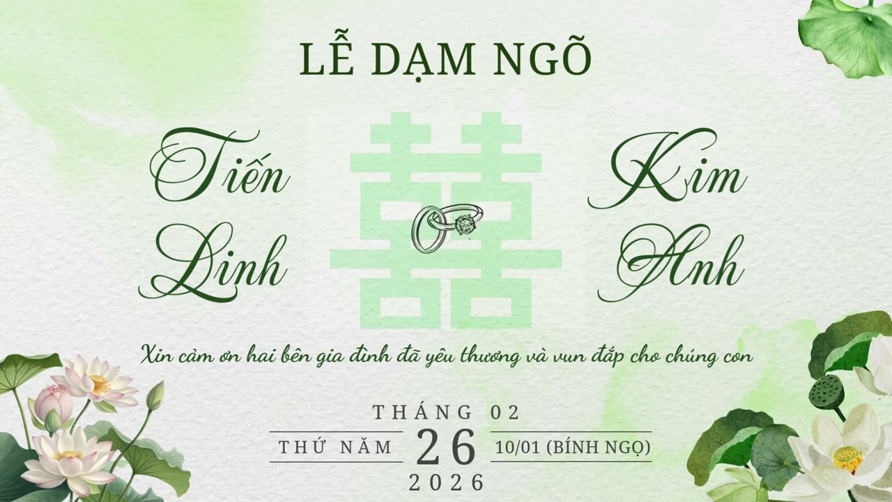 Lễ dạm ngõ Tiến Linh & Kim Anh | 26.02.2026 DL