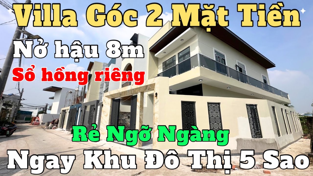 Tâm Tư Bán Villa Nghỉ Dưỡng Quá Rẻ 2 Mặt Tiền Full Nội Thất Nở Hậu 8m ngay khu đô thị 5 sao