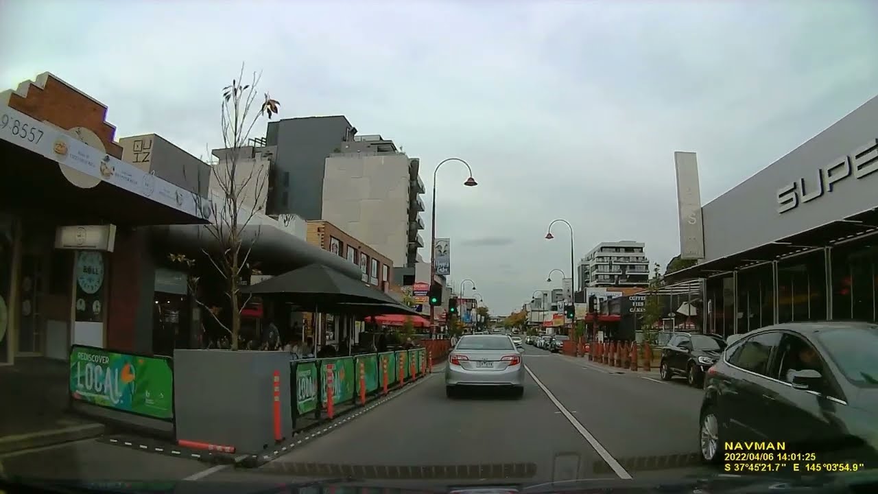 Driving Reservoir to Heidelberg Warringal Shopping Centre, Melbourne, Victoria
