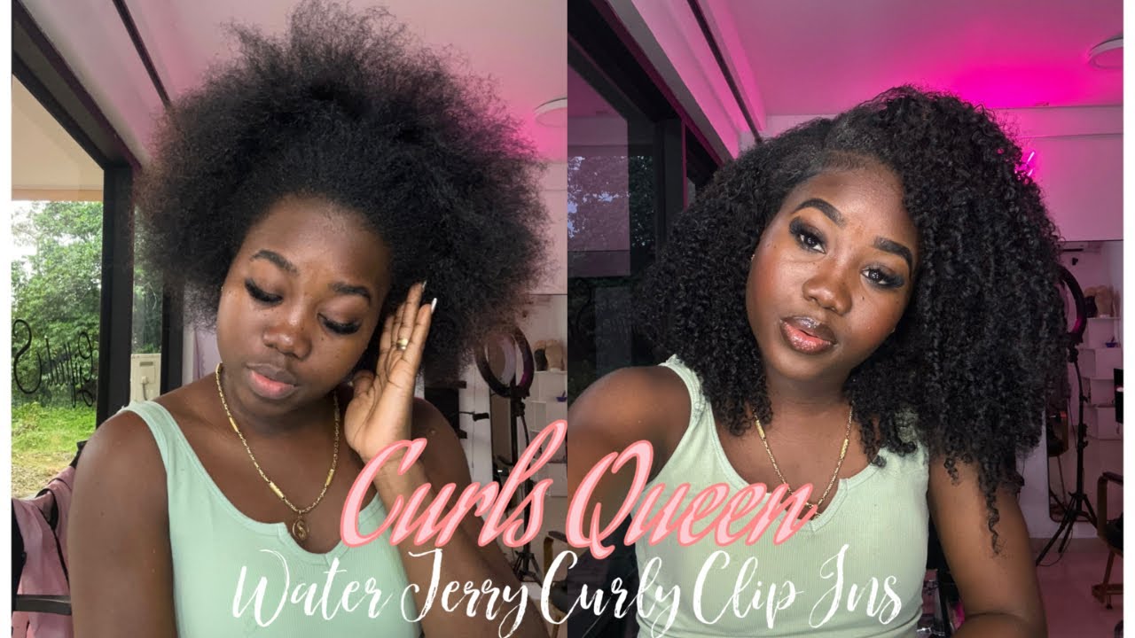 Water Jerry Curly Clip ins extensions ft CURLSQUEEN