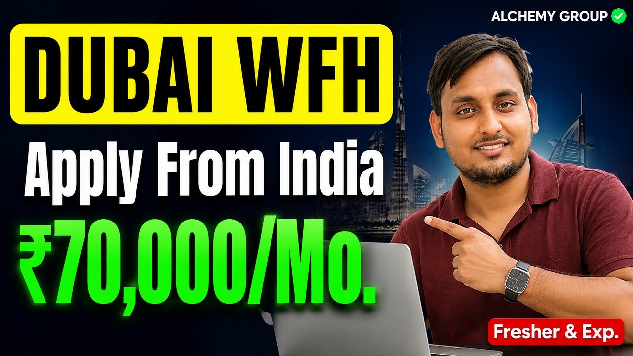 Dubai Work From Home Job | Apply From India 🇮🇳 | Alchemy Group Recruitment