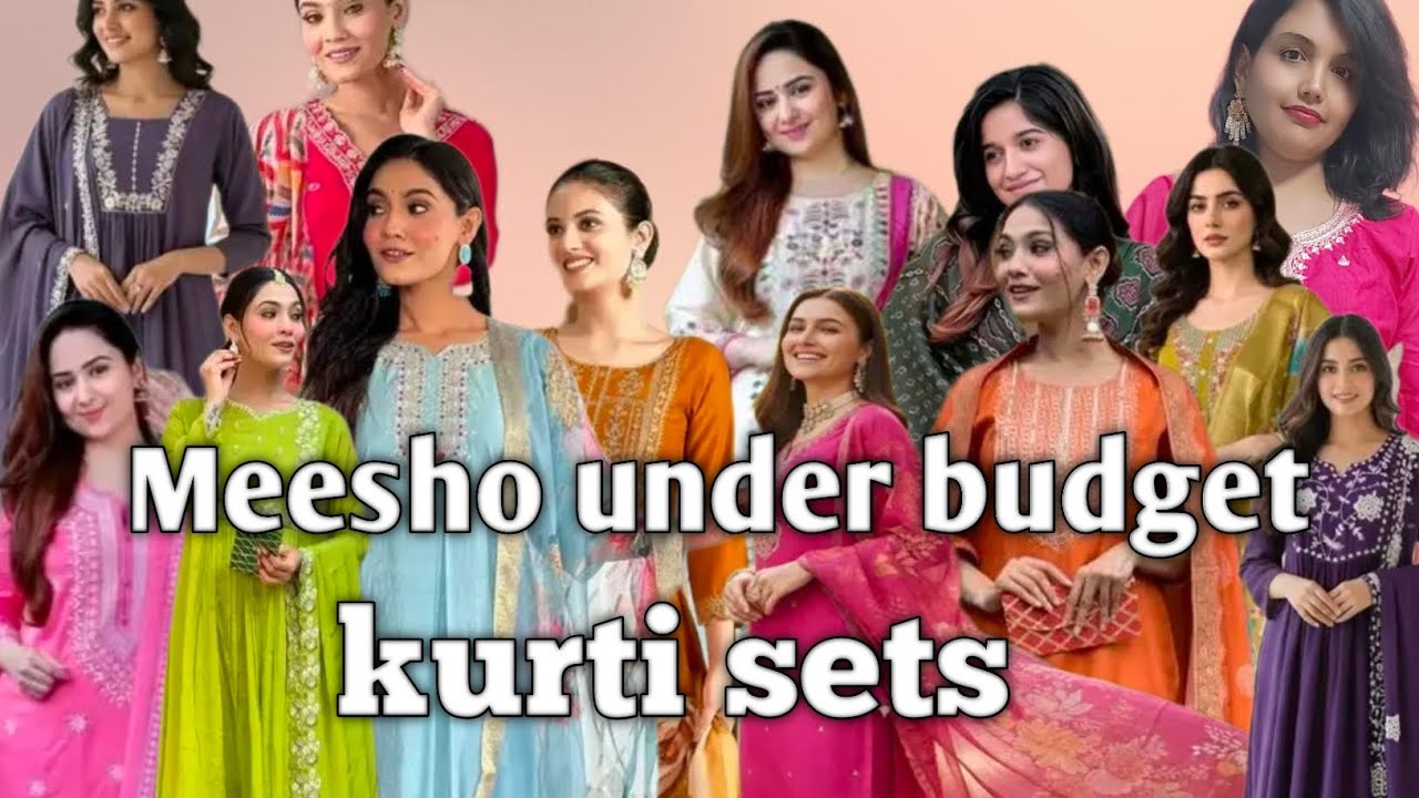 Meesho under budget kurti sets 