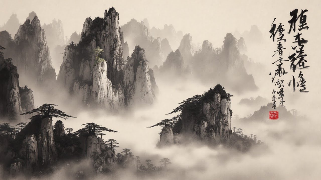 Serene Ink Painting | Relaxing Traditional Asian Music for Meditation and Stress Relief