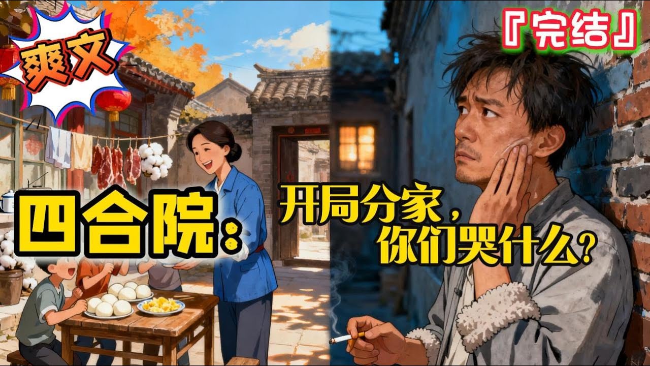完结《四合院：开局分家，你们哭什么？》穿越到四合院还是何雨柱的亲弟弟，恰逢贾东旭刚死不久，养老团便盯上了何家兄弟！#爽文 #小说 #一口气看完 #有聲書 #有声小说 #有声书 #完結 #四合院 #穿越