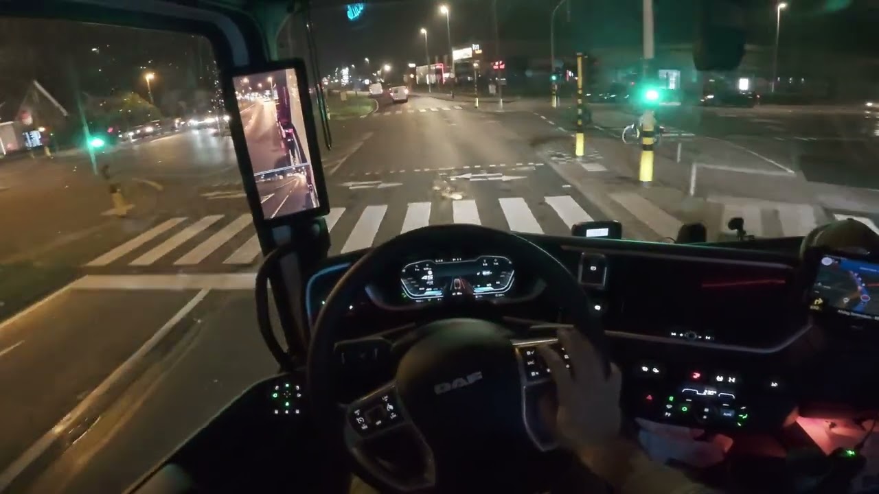 ASMR 4K POV Trucking in the Dark: Belgium to Netherlands in a DAF XG | Digital Mirrors