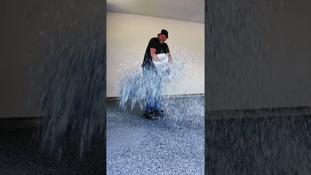 Epoxy & Polyaspartic Flake Garage Floor #epoxy #garage #garagefloor #floor