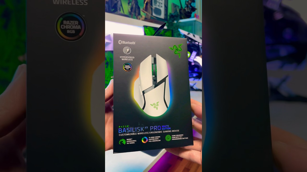 Razer Basilisk V3 Pro Wireless unboxing👽 #razer #mousegaming #gaming #pc #pcgaming #unboxing #asmr