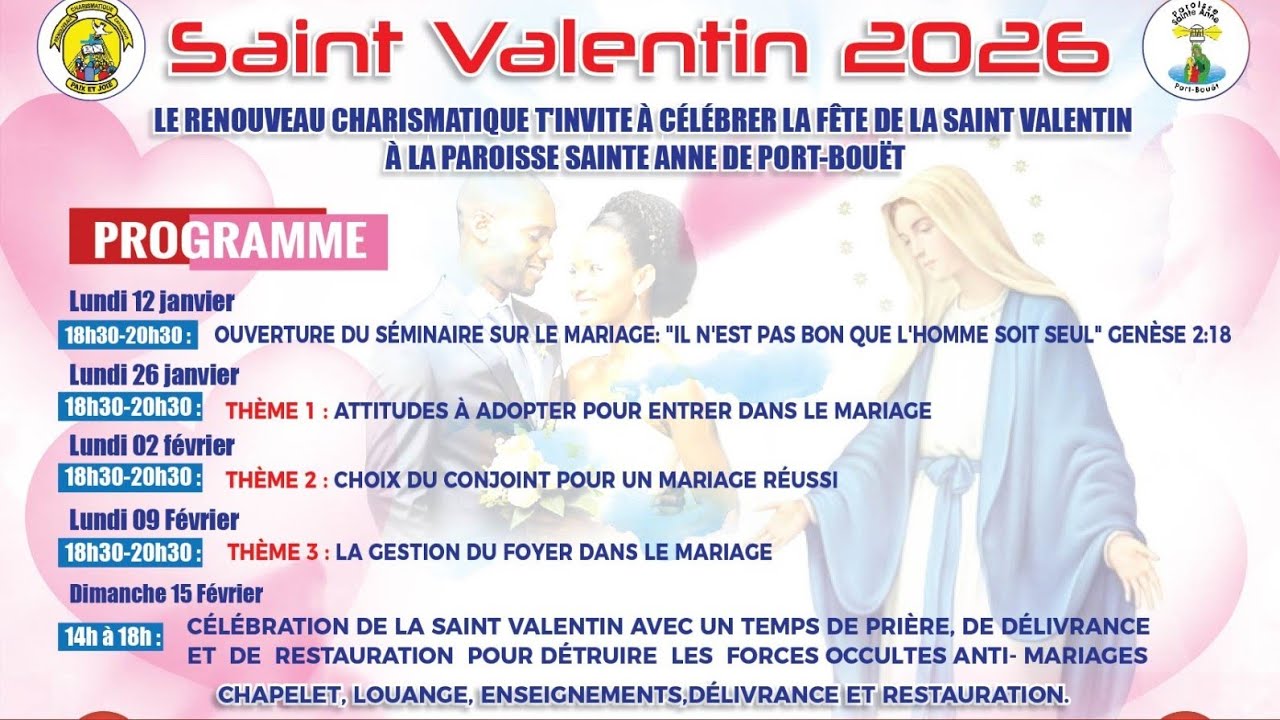 LE RENOUVEAU DE SAINTE ANNE: SÉMINAIRE SUR LE MARIAGE: LA GESTION DU FOYER DANS LE MARIAGE