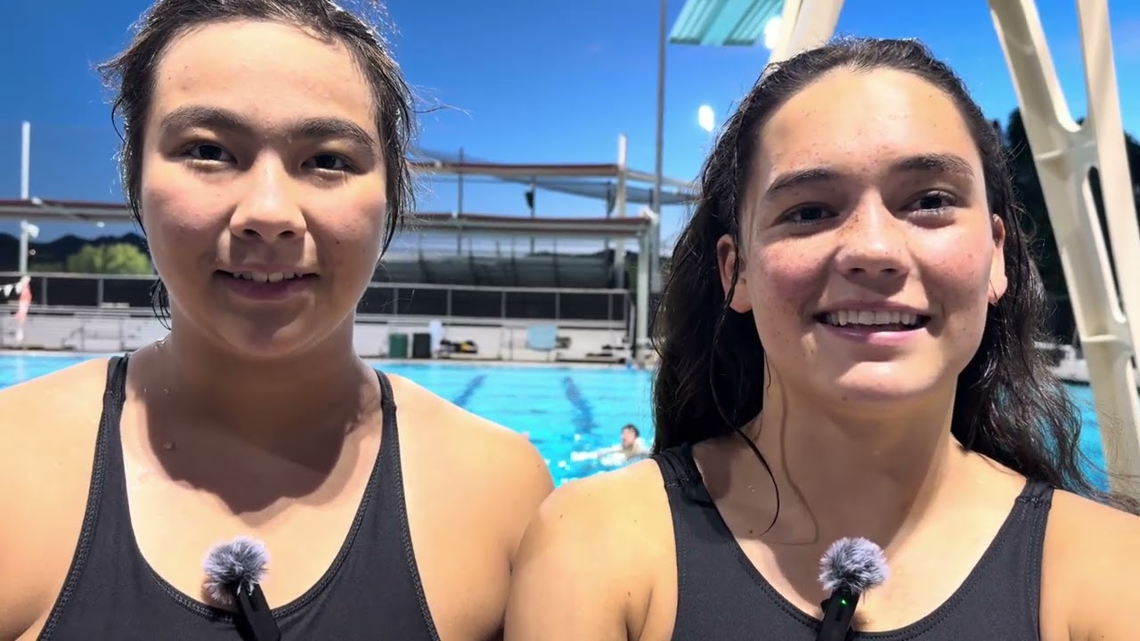 Aaliyah Kim, Mia Fabros of Oaks Christian Girls Water Polo on Division 1 Regional Semifinal Setback