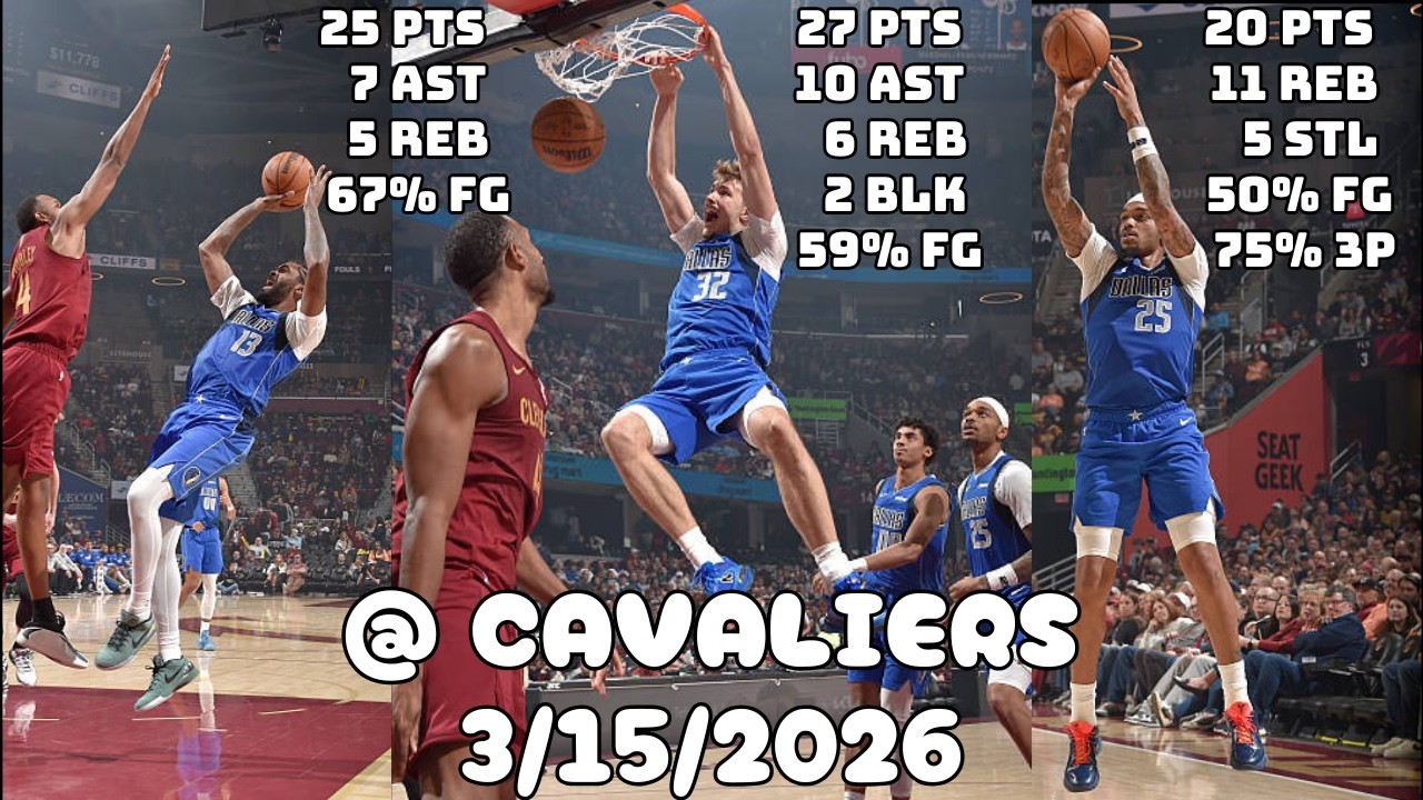 Flagg Shines With 27 PTS, 10 AST & 2 BLK | Dallas Mavericks Team Highlights vs Cavaliers (3/15/2026)