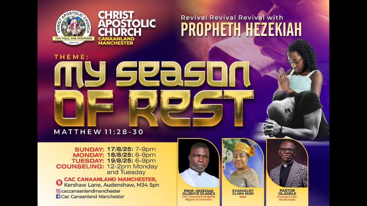 Day 2 - CAC Canaanland Manchester A 3-DAY PROPHETIC VISITATION with Prophet Hezekiah Oladeji