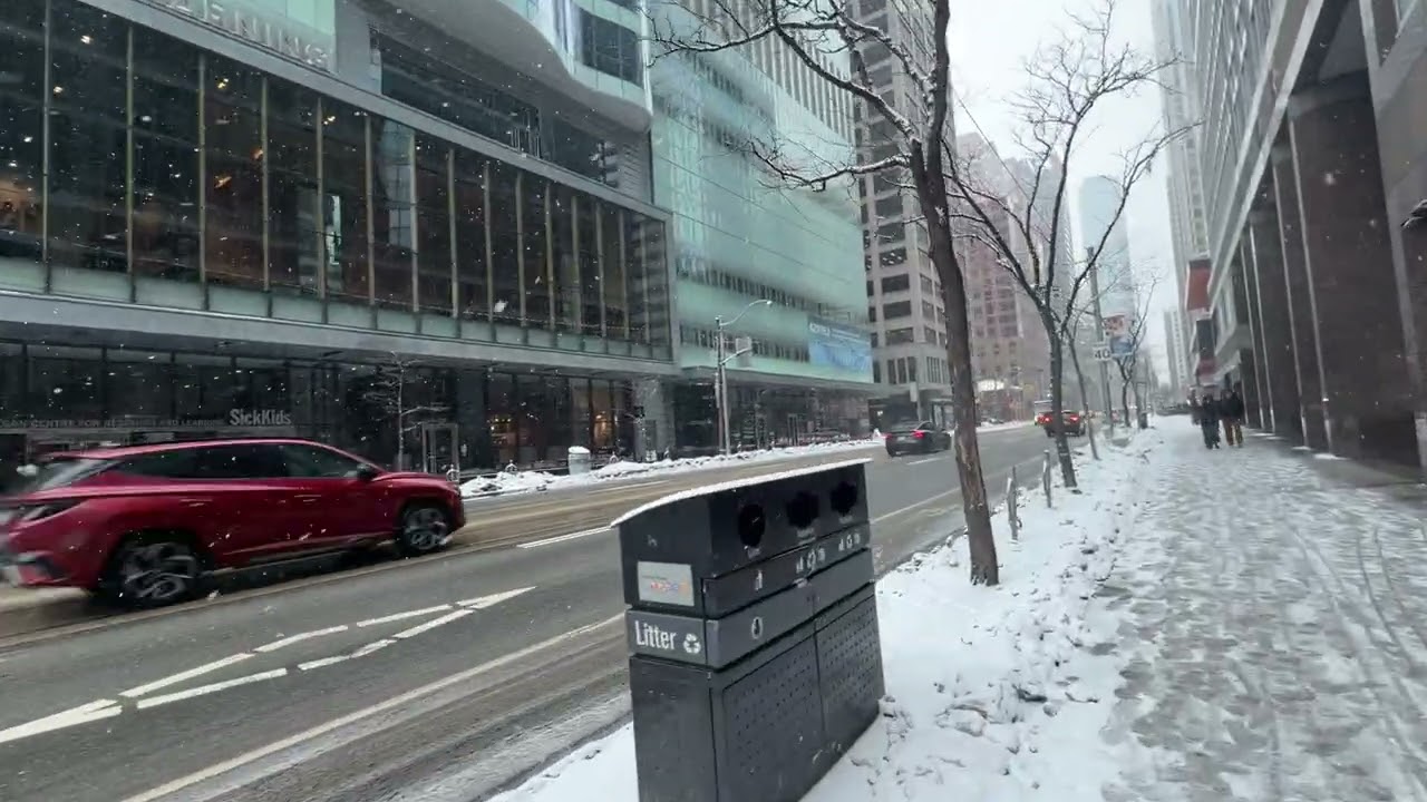 Snow Sunday in Toronto #snow #toronto #baystreet 