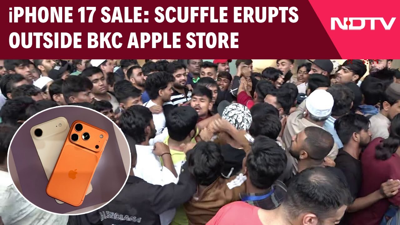 iPhone 17 Sale | Scuffle Breaks Out Outside Apple Store In Mumbai's BKC, No Injuries Reported