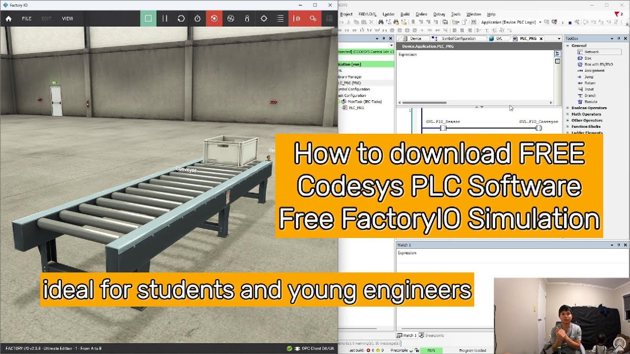 Learn for Free Codesys PLC and FactoryIO Simulation Software