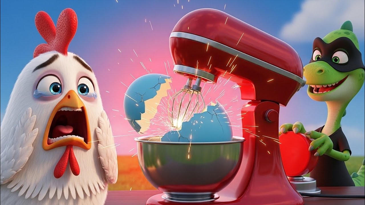 😭 Dinosaur CRUSH Eggs !  Hen is CRYING ,  Heartwarming Rescue Story.