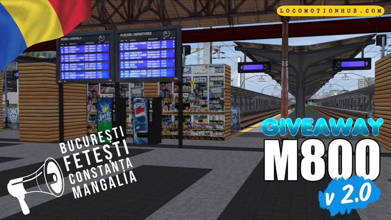 🔞TRAIN SIMULATOR ROMANIA - LANSAREA RUTEI M800 V2.0 BUCURESTI NORD - FETESTI - CONSTANTA - MANGALIA