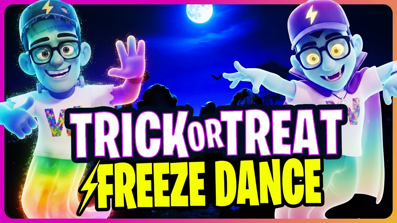 ⚡️ Trick or Treat Freeze Dance ⚡️ Halloween Brain Break for Kids 🎃 Just Dance 🎃 Danny Go Inspired