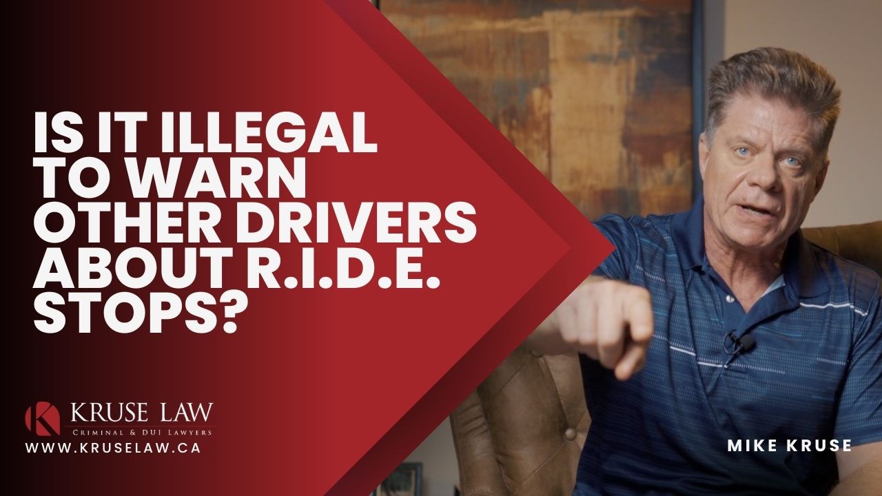 IS IT ILLEGAL TO WARN OTHER DRIVERS ABOUT R.I.D.E. STOPS?