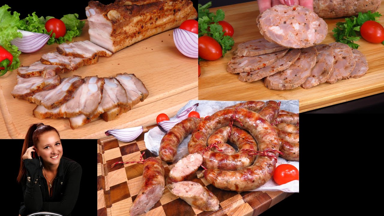 🐷🐮 3 РЕЦЕПТА - холодные мясные закуски на праздник. Домашняя ветчина, колбаса и грудинка в духовке