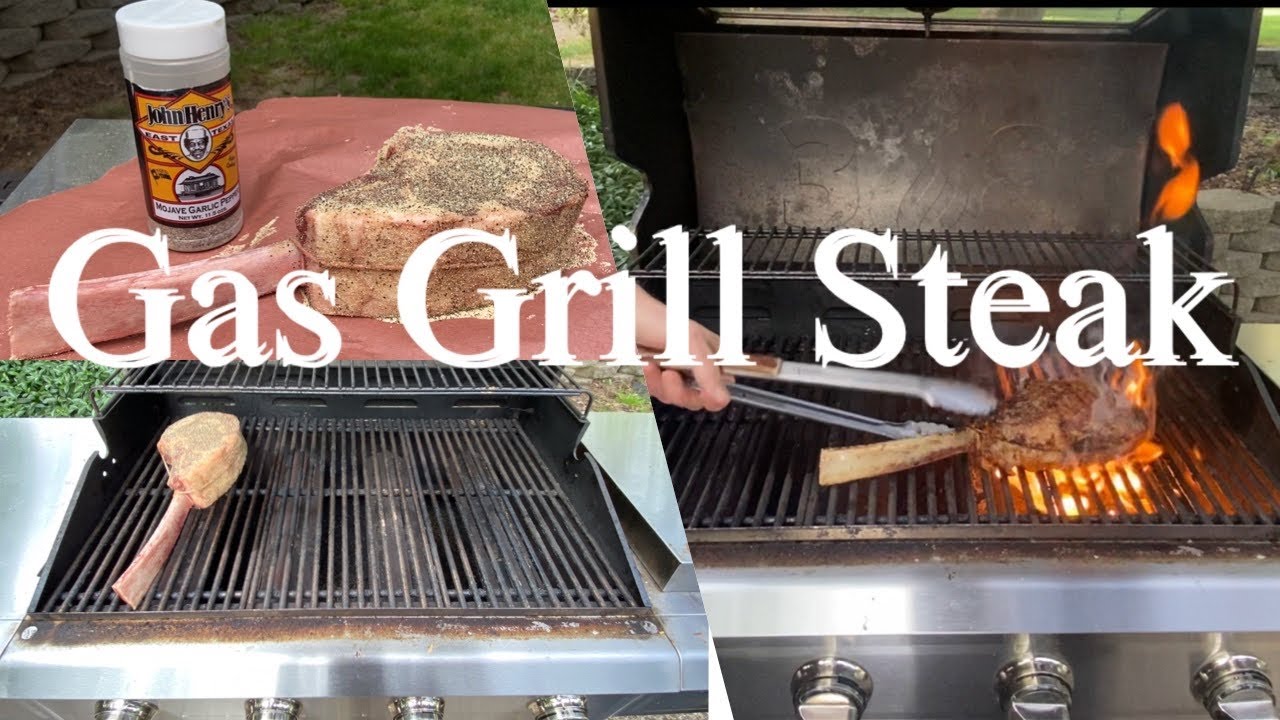 3 Embers Gas Grill- Tomahawk Ribeye w/John Henry’s Mojave Pepper Garlic rub